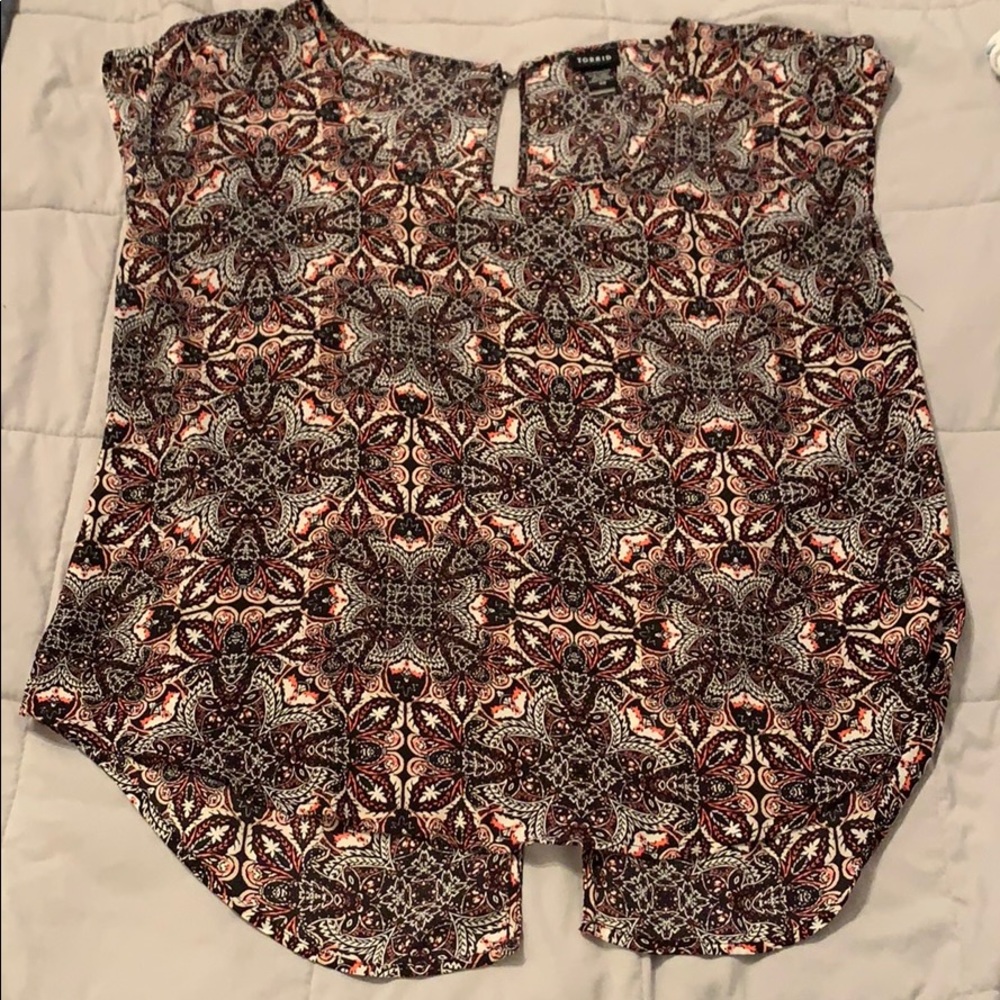 Button down peep blouse.